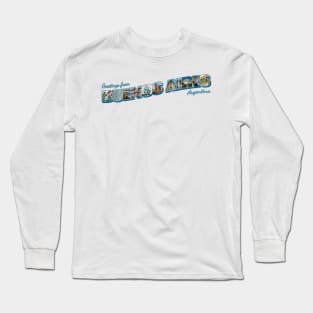 Greetings from Buenos Aires in Argentina Vintage style retro souvenir Long Sleeve T-Shirt